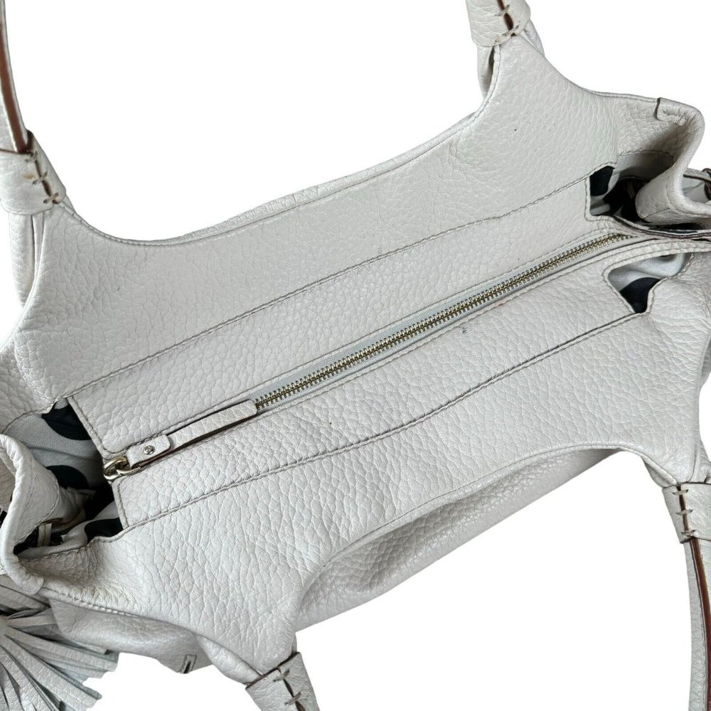Kate Spade Cream Satchel with Tassels - Picture 2 of 16